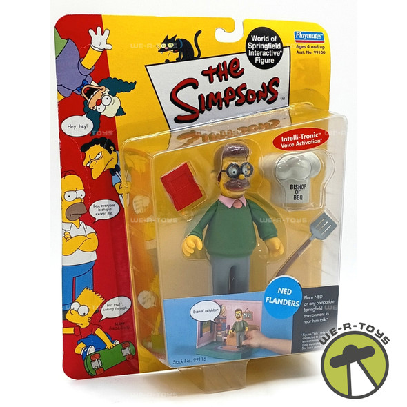 The Simpsons World Of Springfield Talking Ned Flanders Action Figure Playmates