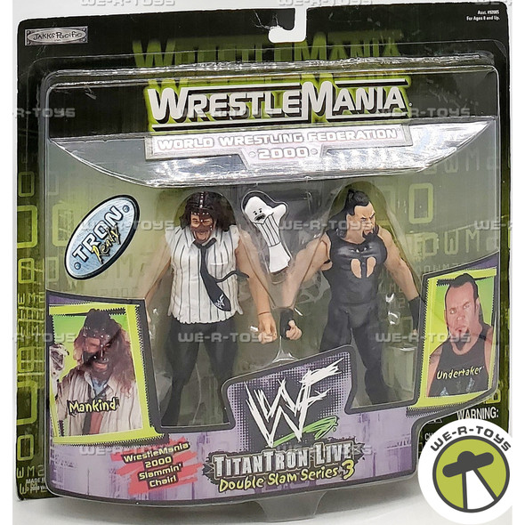 WWF WrestleMania Titan Tron Live Mankind vs Undertaker Action Figure Set 92005