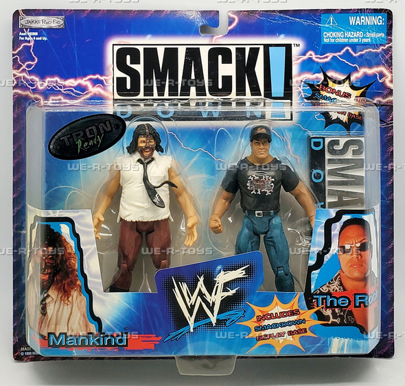 WWF Smack Down Mankind vs The Rock Action Figure Set Jakks Pacific 92800