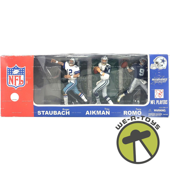 NFL Dallas Cowboys Quarterback 3-Pack Action Figures 2007 McFarlane Toys #92522