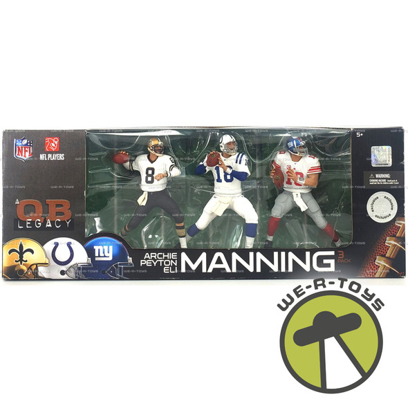 NFL A Quaterback Legacy Manning 3-Pack Action Figures 2009 McFarlane Toys #92410