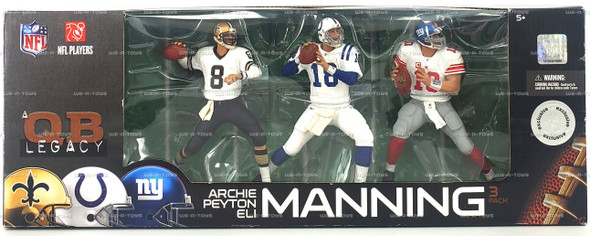 NFL A Quaterback Legacy Manning 3-Pack Action Figures 2009 McFarlane Toys #92410