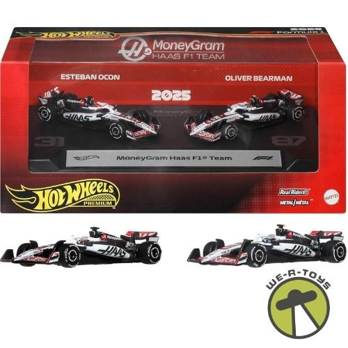 Hot Wheels Premium Moneygram Haas F1 Team 2-Pack