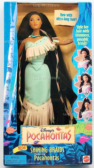 Disney Pocahontas Shining Braids Doll With Ultra Long Hair 1995 Mattel 15416