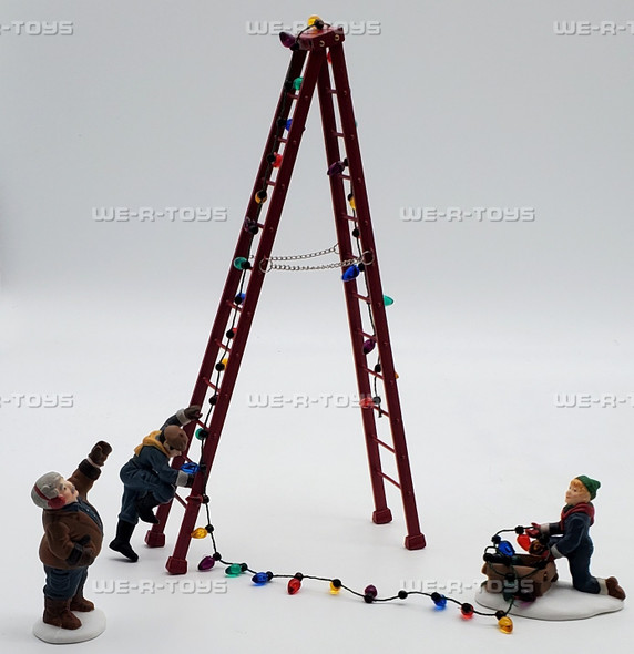 Department 56 Town Tree Trimmers Set of 4 The Heritage Village Collection Used