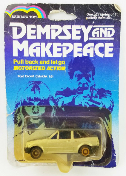 Rainbow Toys Dempsey and Makepeace Ford Escort Cabriolet 1.6I Pull Back Car 1984