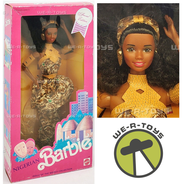 Dolls of the World Collection Nigerian Barbie Doll 1989 Mattel 07376