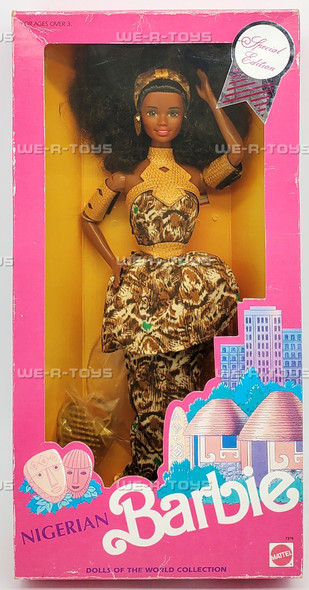 Dolls of the World Collection Nigerian Barbie Doll 1989 Mattel 07376