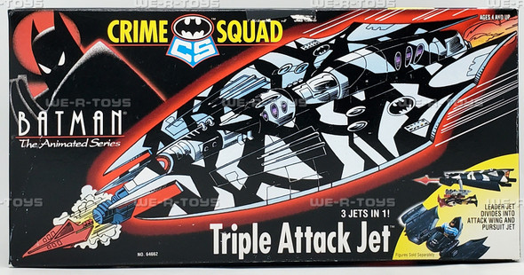 Batman the Animated Series Triple Attack Jet 3 in 1 Vehicle 1995 Kenner 64662