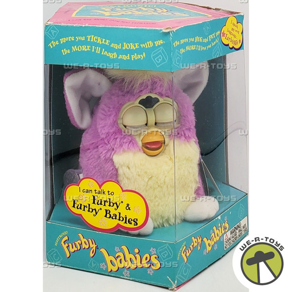 Furby Babies Electronic Toy Purple and Cream 1999 Tiger Electronics 79640