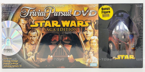 Trivia Pursuit DVD Star Wars Saga Edition with Figure 2005 Hasbro 03198