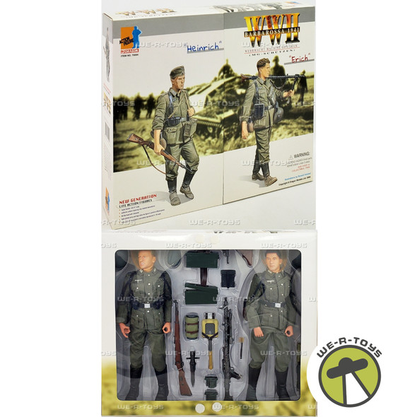 Dragon WWII Barbarossa 1941 Wehrmacht Machine Gun Team Action Figure Set 70004
