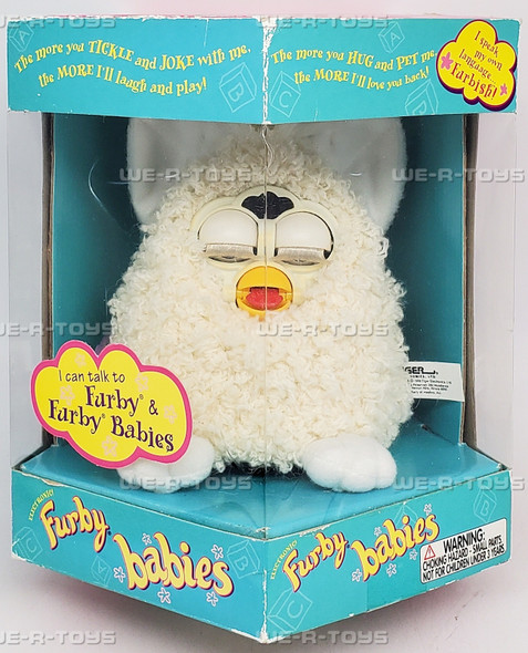 Furby Babies Curly White Electronic Toy 1999 Tiger Electronics 01250