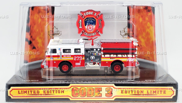 Code 3 FDNY #279 Seagrave 1997 Fire Truck Die Cast No. 02453