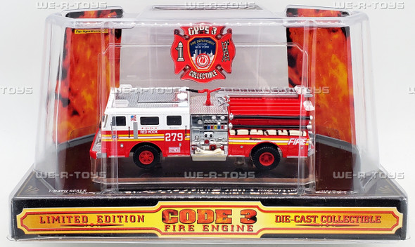Code 3 FDNY 279 Seagrave Fire Engine Die Cast 02453
