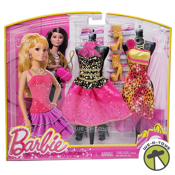 Barbie Fashion Night Looks Pink and Black Cheetah Outfit Set 2013 Mattel BLT21