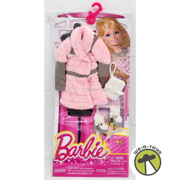 Barbie Complete Look Fashion Pack #3 Pink Coat 2014 Mattel CFX95