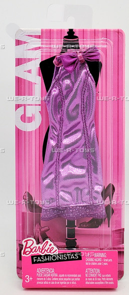 Barbie Fashionistas Glam Purple Dress 2010 Mattel T7473