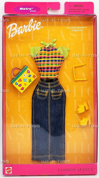 Barbie Fashion Avenue Metro Styles All Day Denim Fashion 1999 Mattel 25701