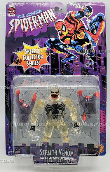 Marvel Spider-Man Stealth Venom Sneak Attack Symbiote Action Figure 1996 Toy Biz