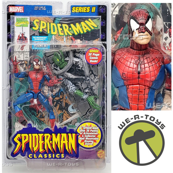 Marvel Spider-Man Classics Battle Ravaged Spider-Man Action Figure Toy Biz