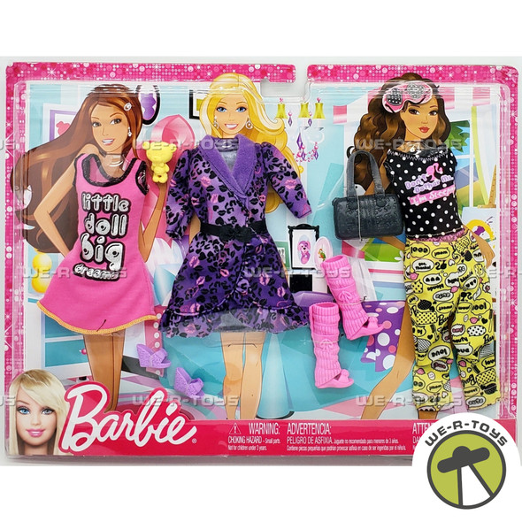 Barbie Fashionistas Sleepwear Fashion Set 2012 Mattel X7858