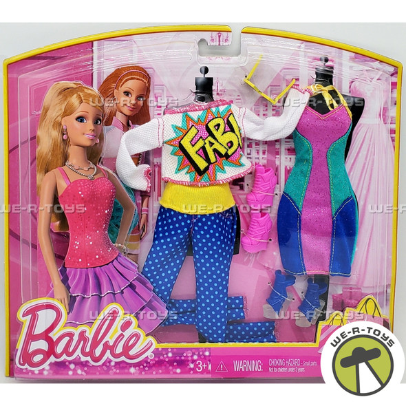 Barbie Day Looks Fab Brights Fashion Set 2013 Mattel BLT18