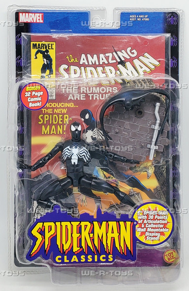 Marvel Spider-Man Classics Black Suit Spider-Man Action Figure and Comic Book
