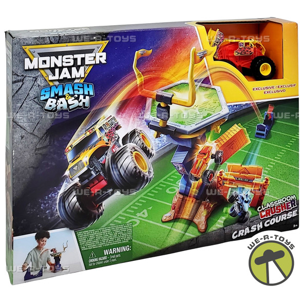 Monster Jam Smash N Bash Classroom Crusher Crash Course Vehicle Playset 6074638