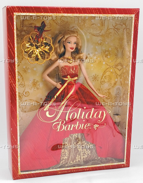 2014 Barbie Holiday Doll with Ornament Mattel BDH21
