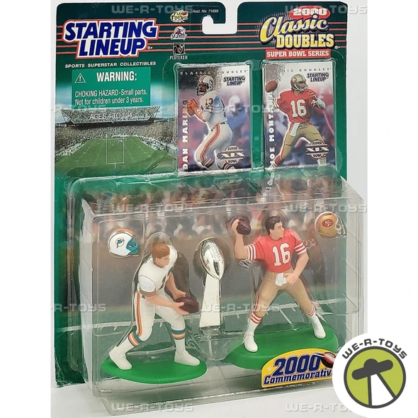 Starting Lineup 2000 Classic Doubles Dan Marino and Joe Montana Figure Set 73294