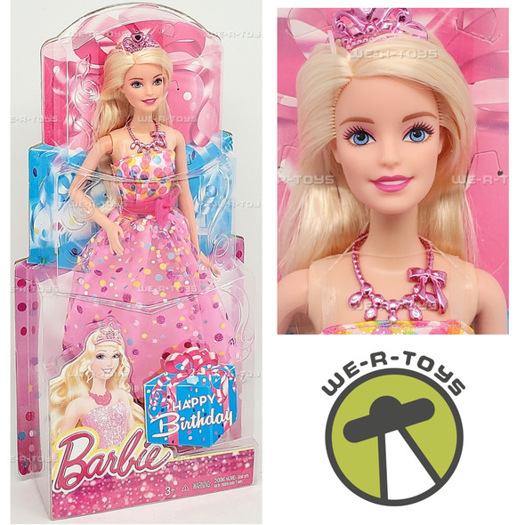 Happy Birthday Princess Barbie Doll 2014 Mattel CFF47