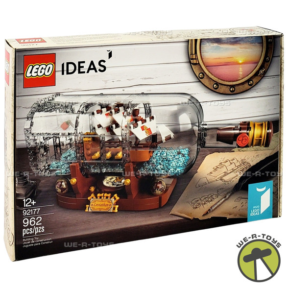LEGO Ideas Ship in a Bottle 962 Piece Building Kit 92177