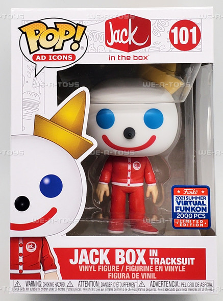 Funko POP Ad Icons Jack in the Box Jack Box in Tracksuit 101 Vinyl Figure
