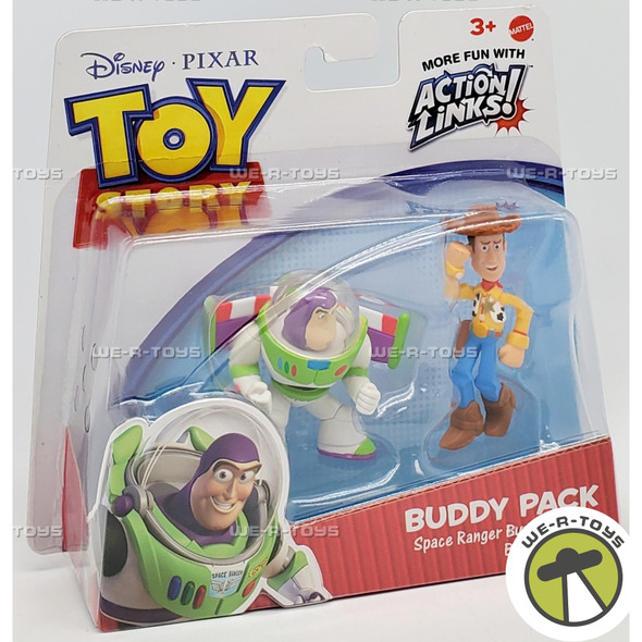 Disney Pixar Toy Story Buddy Pack Space Ranger Buzz & Big Arm Woody Figures