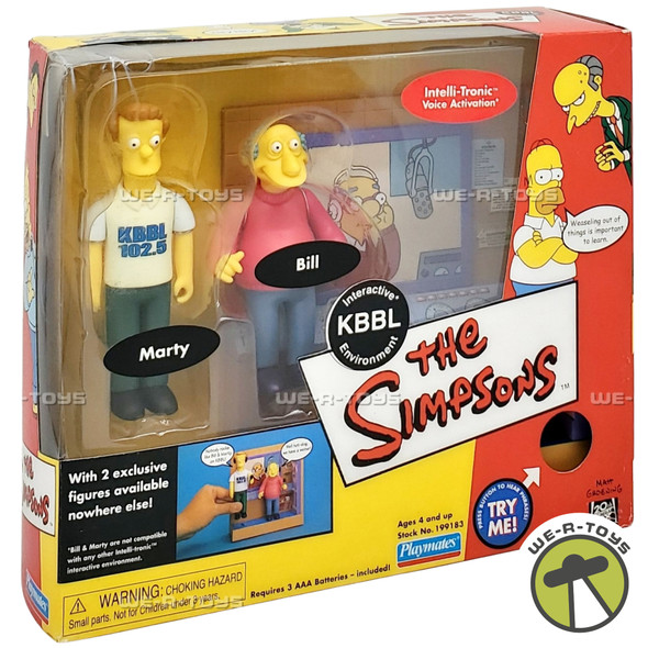 The Simpsons Interactive KBBL Environment with Marty and Bill Figures 199183