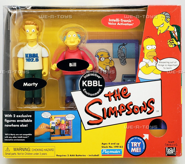 The Simpsons Interactive KBBL Environment with Marty and Bill Figures 199183