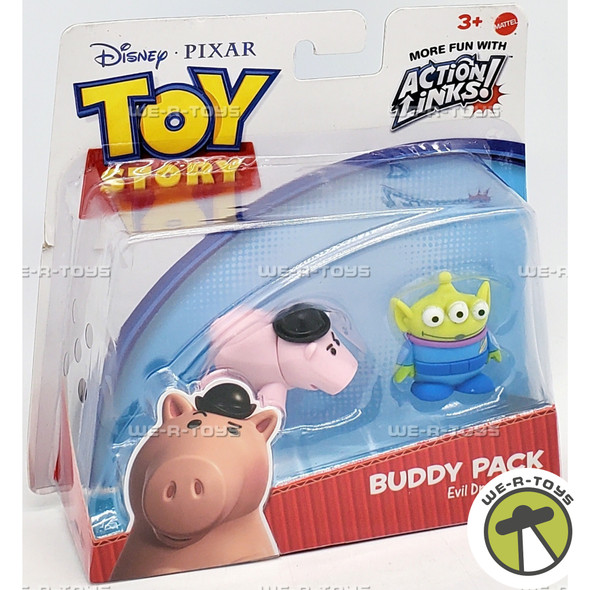 Disney Toy Story Buddy Pack Evil Dr. Porkchop and Alien Figures Mattel V4971
