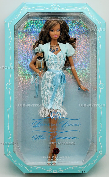 Miss Aquamarine March Birthstone Beauties Barbie Doll African American L7574