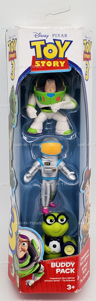 Toy Story 3 Buddy Pack Communicator Buzz Astronaut Barbie & The Bookworm Figures