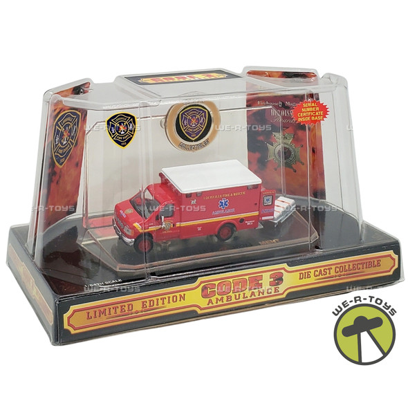 Louisville Fire Department E-350 Ambulance Code 3 Die-Cast Vehicle 12054