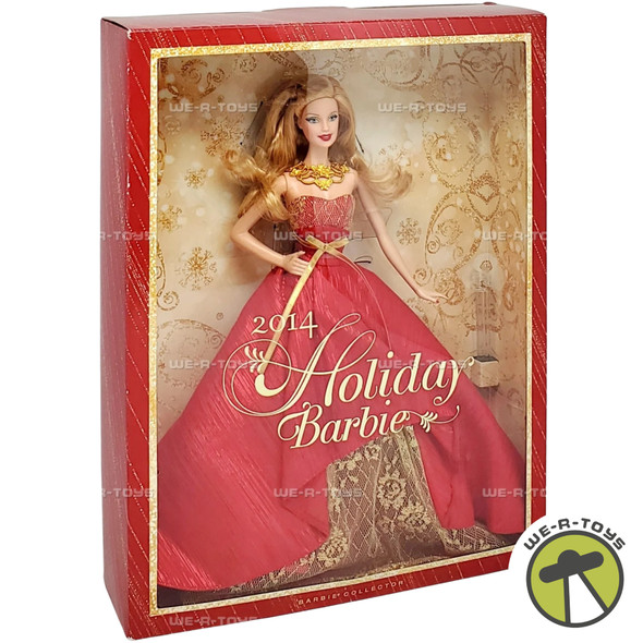 2014 Holiday Barbie Doll Blonde Hair Mattel BDH13