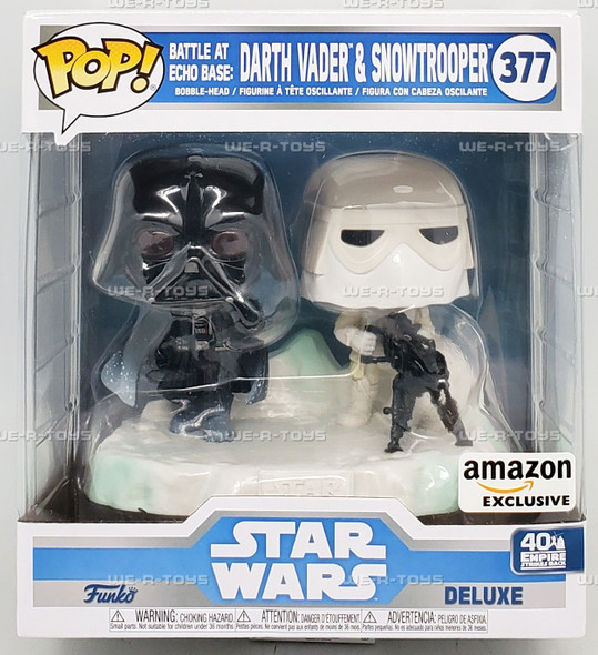 Funko POP Star Wars Battle at Echo Base Darth Vader and Snowtrooper Figure 377