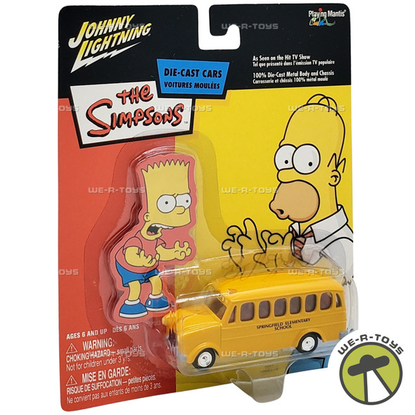 The Simpsons Johnny Lightning Springfield Elementary School Bus Die Cast 38001