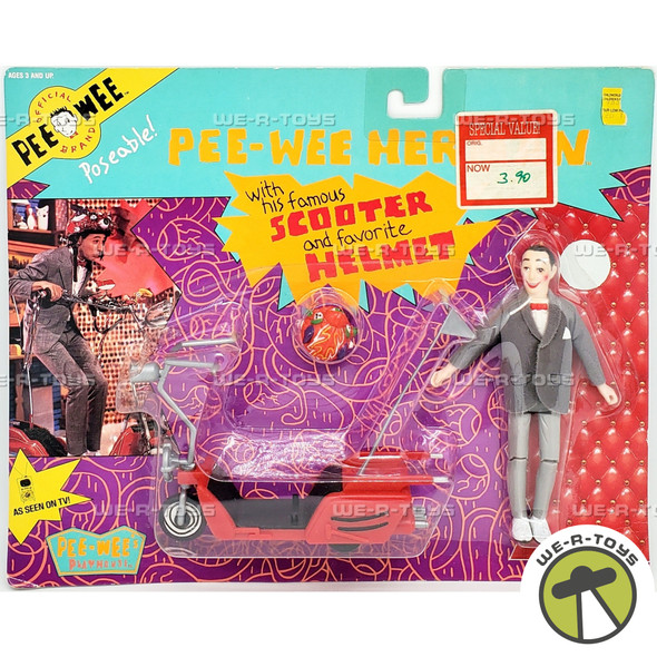Pee-Wee Herman with His Famous Scooter and Favorite Helmet Action Figure 3568