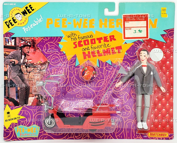 Pee-Wee Herman with His Famous Scooter and Favorite Helmet Action Figure 3568