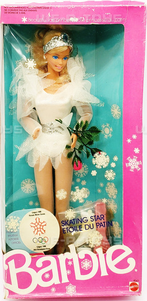 Skating Star Barbie Etoile Du Patin Calgary 1988 Olympics Mattel No. 4547 NFRB