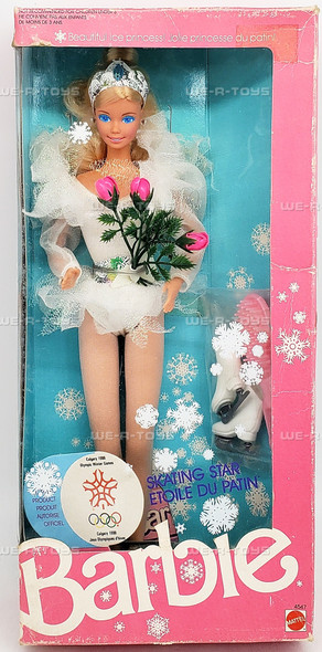 Skating Star Barbie Etoile Du Patin Calgary 1988 Olympics Mattel No. 4547 NFRB