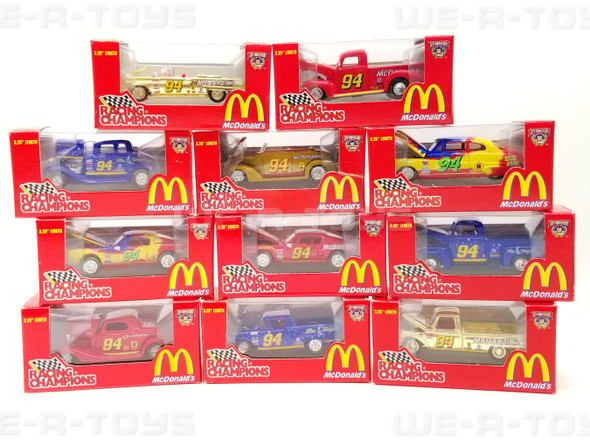 McDonald's Racing Champions #94 Lot of 11 Collectible Cars 3.25" Nascar 50th NEW