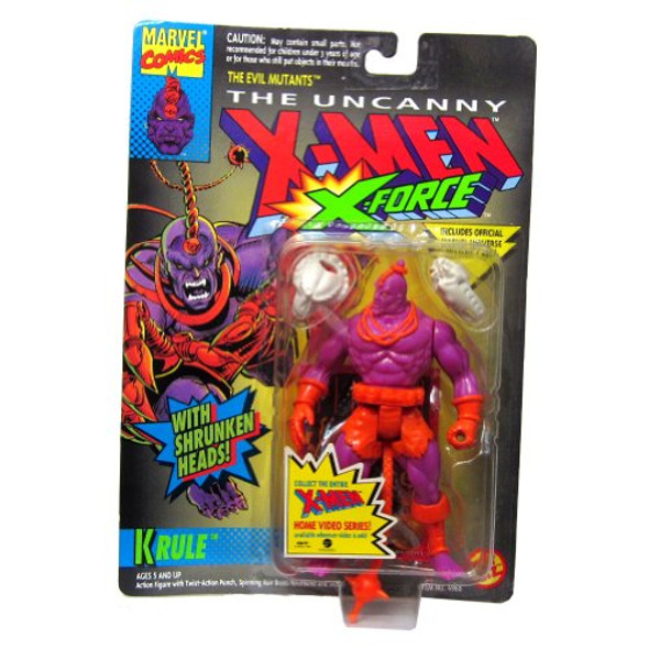 X Men X-Force The Evil Mutants - Krule With Shrunken Heads Action Figure Toy Biz